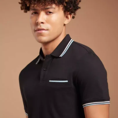 100% Cotton Polo Coller Man's T-Shirt