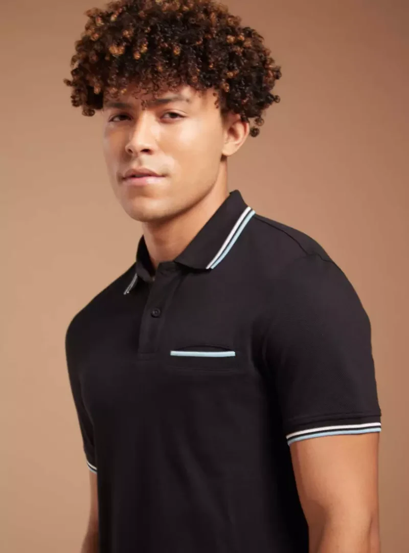 100% Cotton Polo Coller Man's T-Shirt